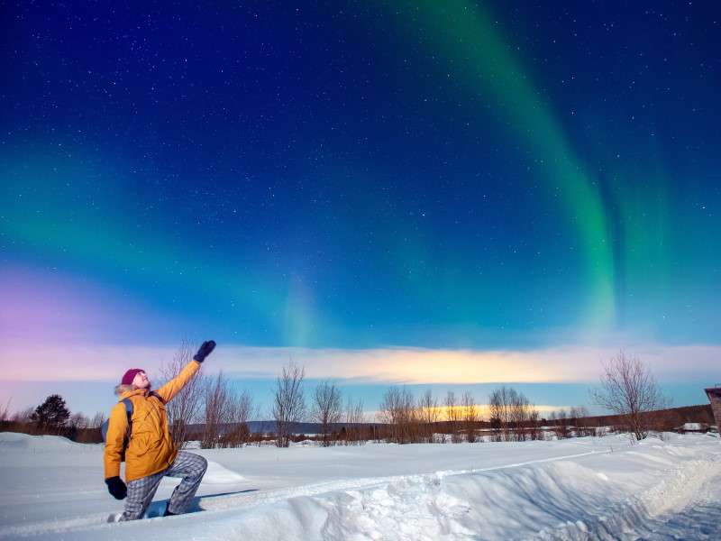 Laponia - Puente de Diciembre Bajo la aurora boreal en Pyhä - desde Palma